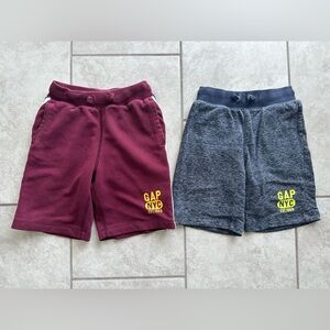 GAP NYC Kids Burgundy and Charcoal Shorts Set